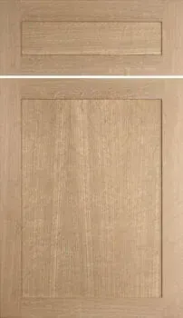 A close up of a wooden door with a white border.