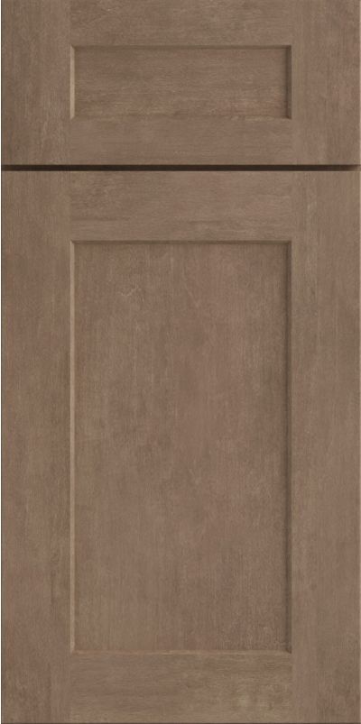 A close up of a wooden cabinet door on a white background.
