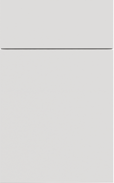 A close up of a white refrigerator door on a white background.