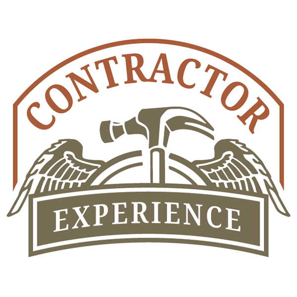 A logo for a company called contractor experience