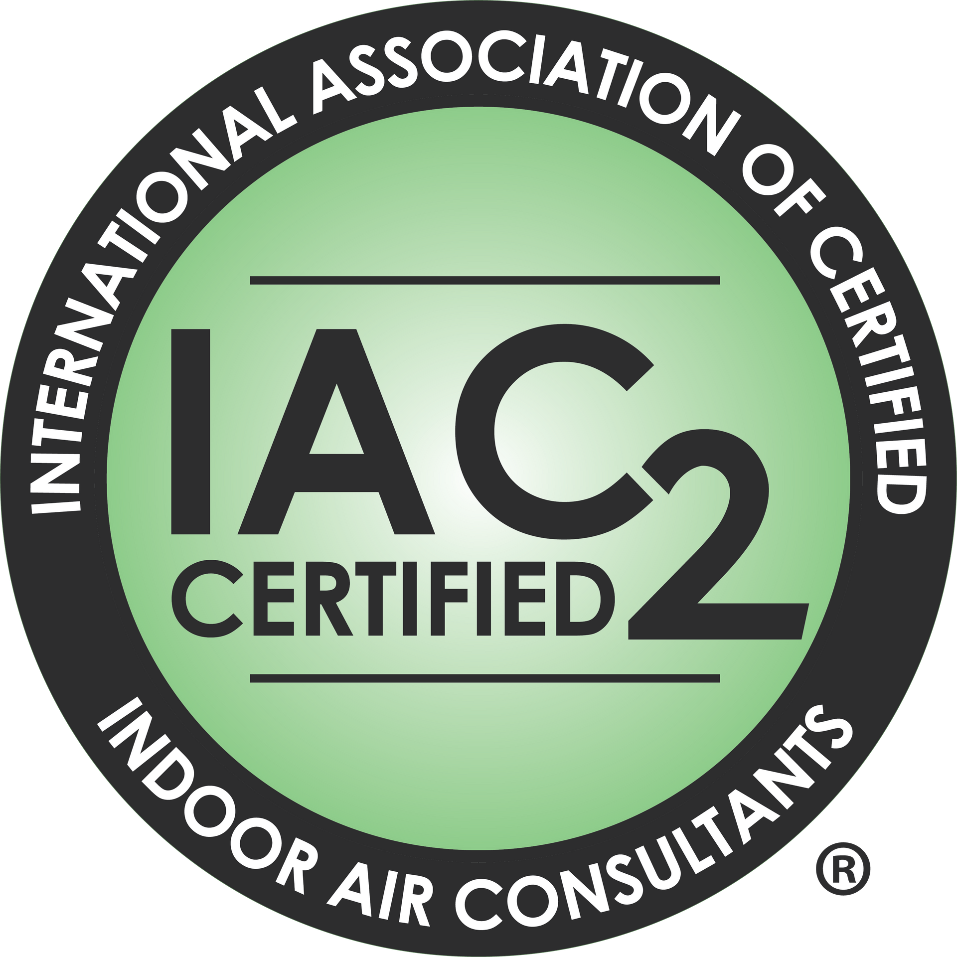 The logo for the international association of certified indoor air consultants