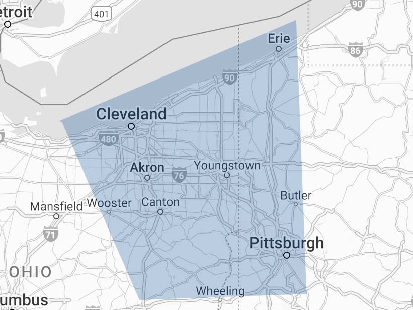 Ohio tub pros offering bathtub refinishing, restoration, painting and resurfacing job in the greater Pittsburgh area including Akron, Canton, Butler, Youngtown. Wooster and Cleveland.