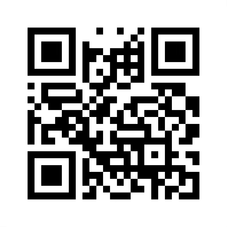 A black and white qr code on a white background.