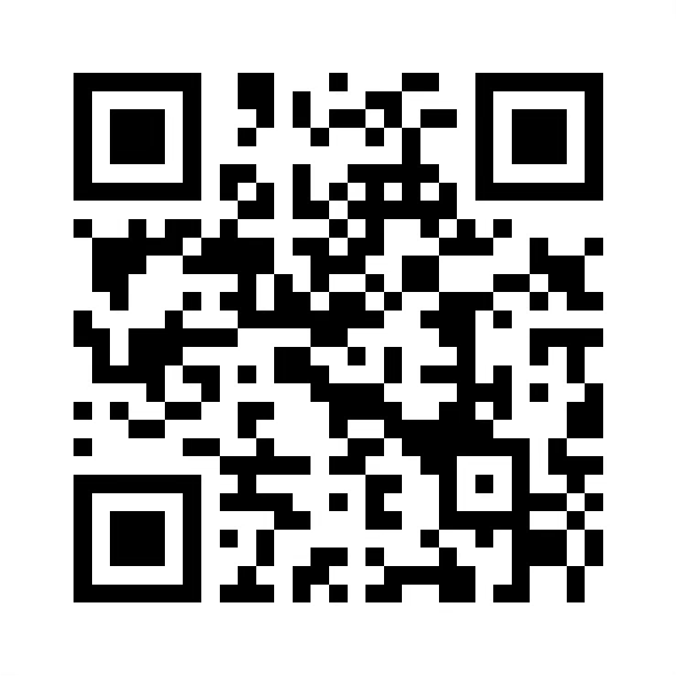 A black and white qr code on a white background.