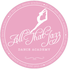 A logo for all that jazz dance academy