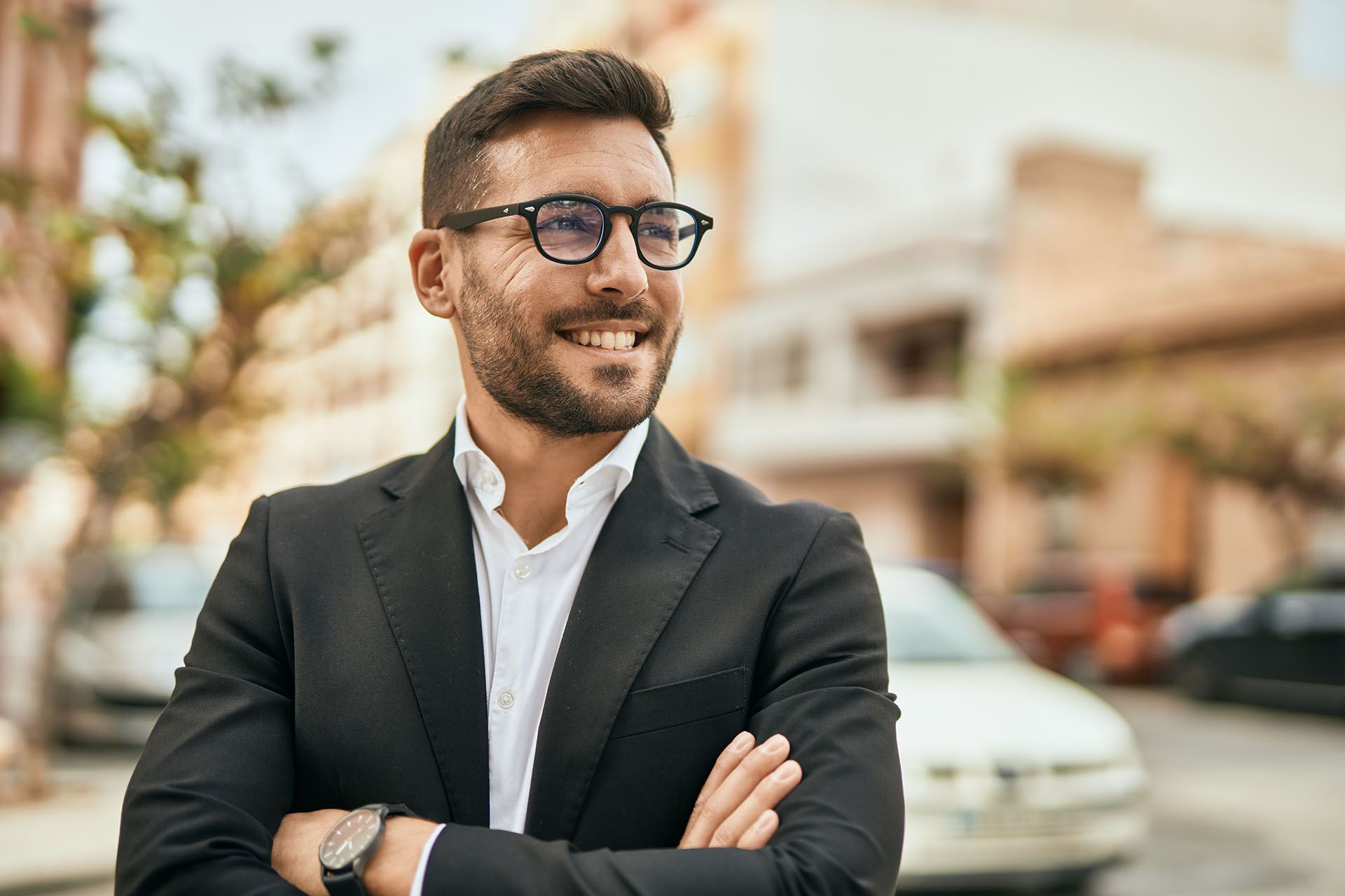 smiling man