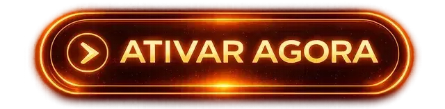 Botão laranja brilhante com a inscrição “ATIVAR AGORA” e um ícone de seta para a direita.