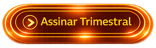 Botão laranja brilhante com texto “Assinar Trimestral” e ícone de seta à esquerda