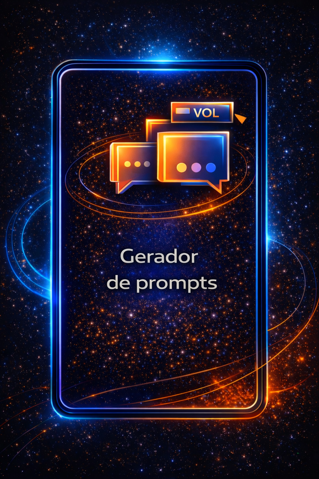 Tela de celular com ícones de bate-papo e o texto