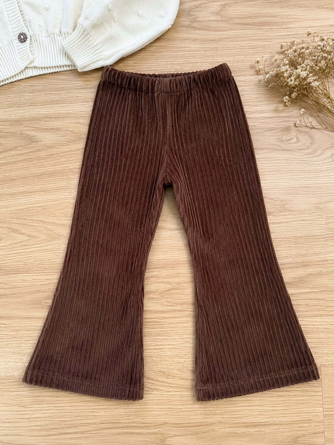 Calza corderoy de plush beige