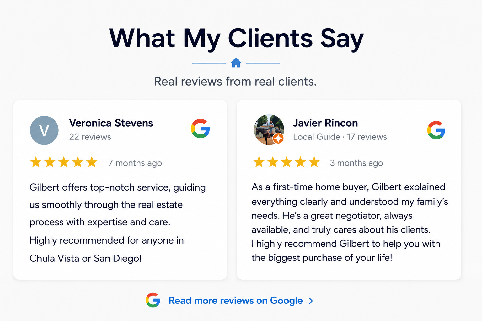 reviews from Google 5 start from clients