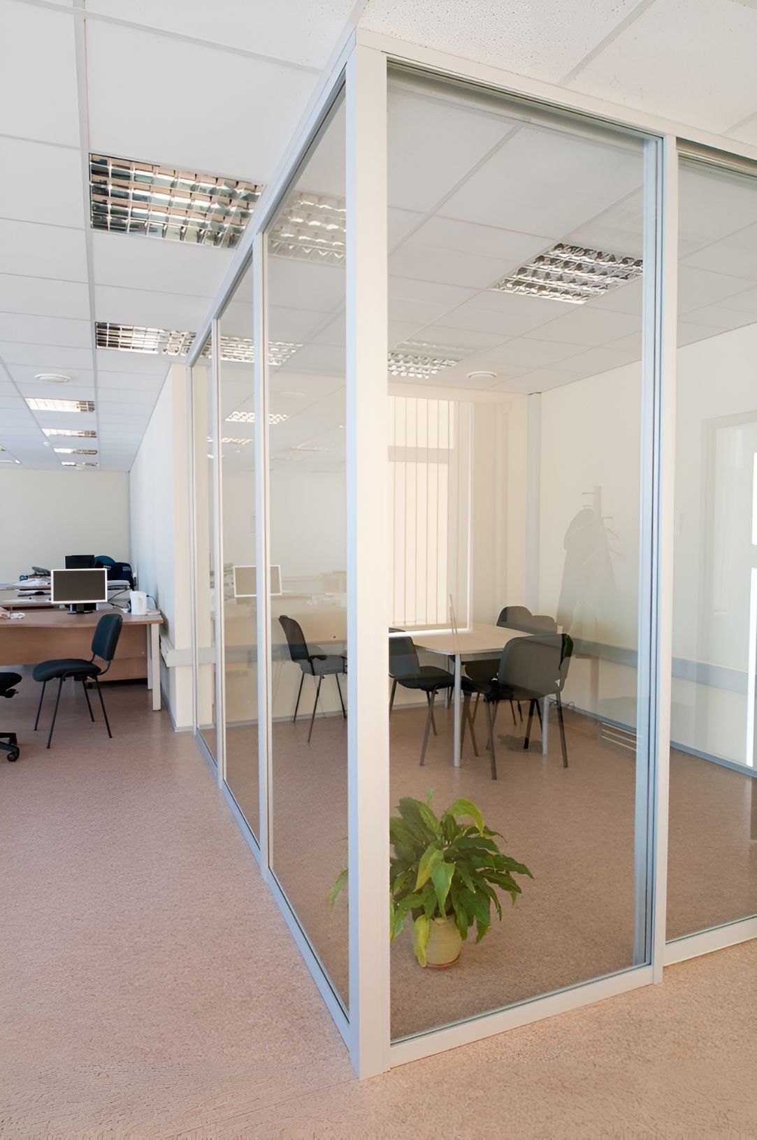 A Conference Room With a Table and Chairs in It — Twin Cities Glass In Albury, NSW
