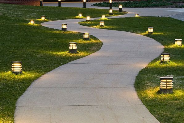 Walkway with lightings.