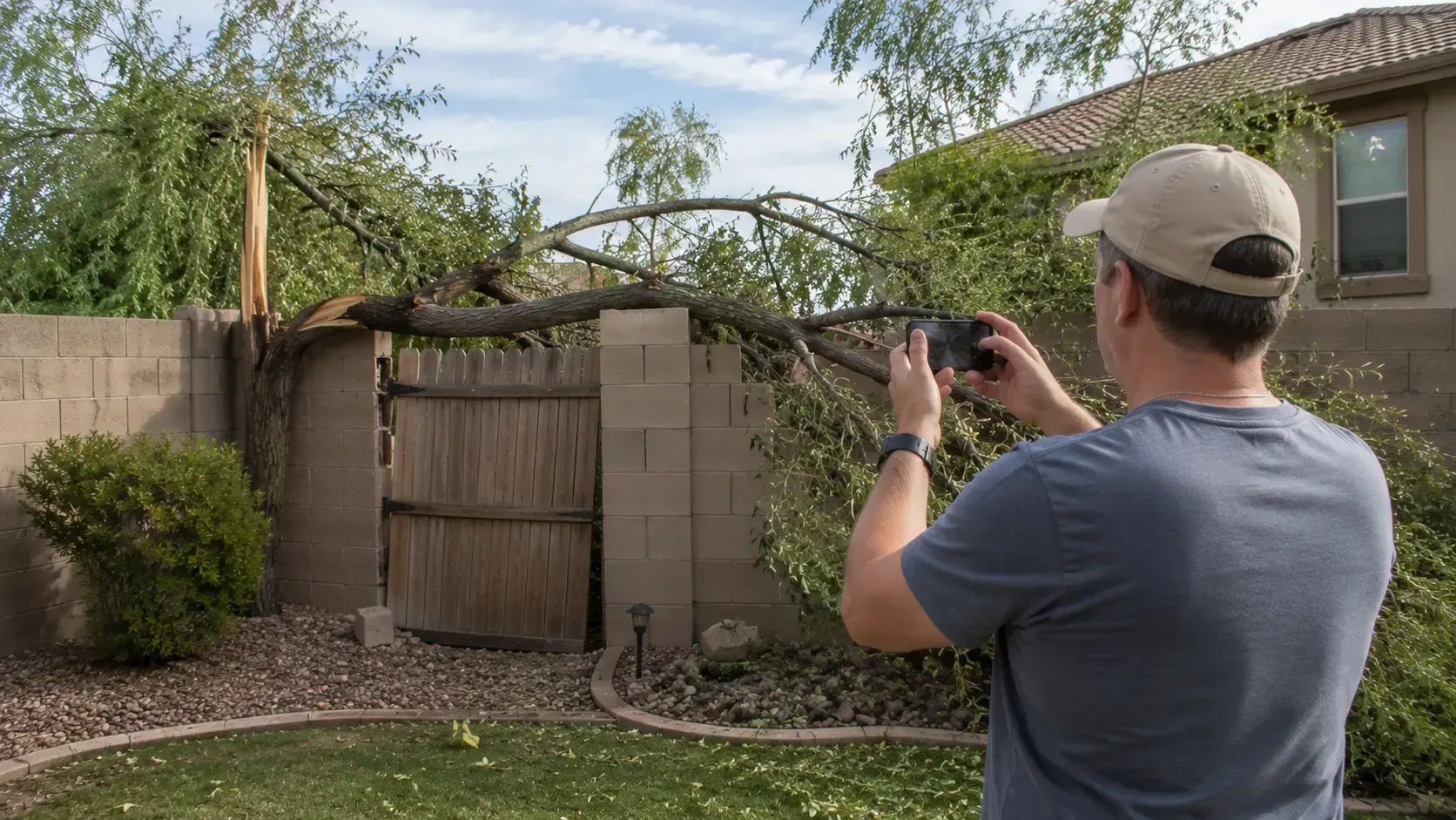Homeowner reviewing a contractor estimate