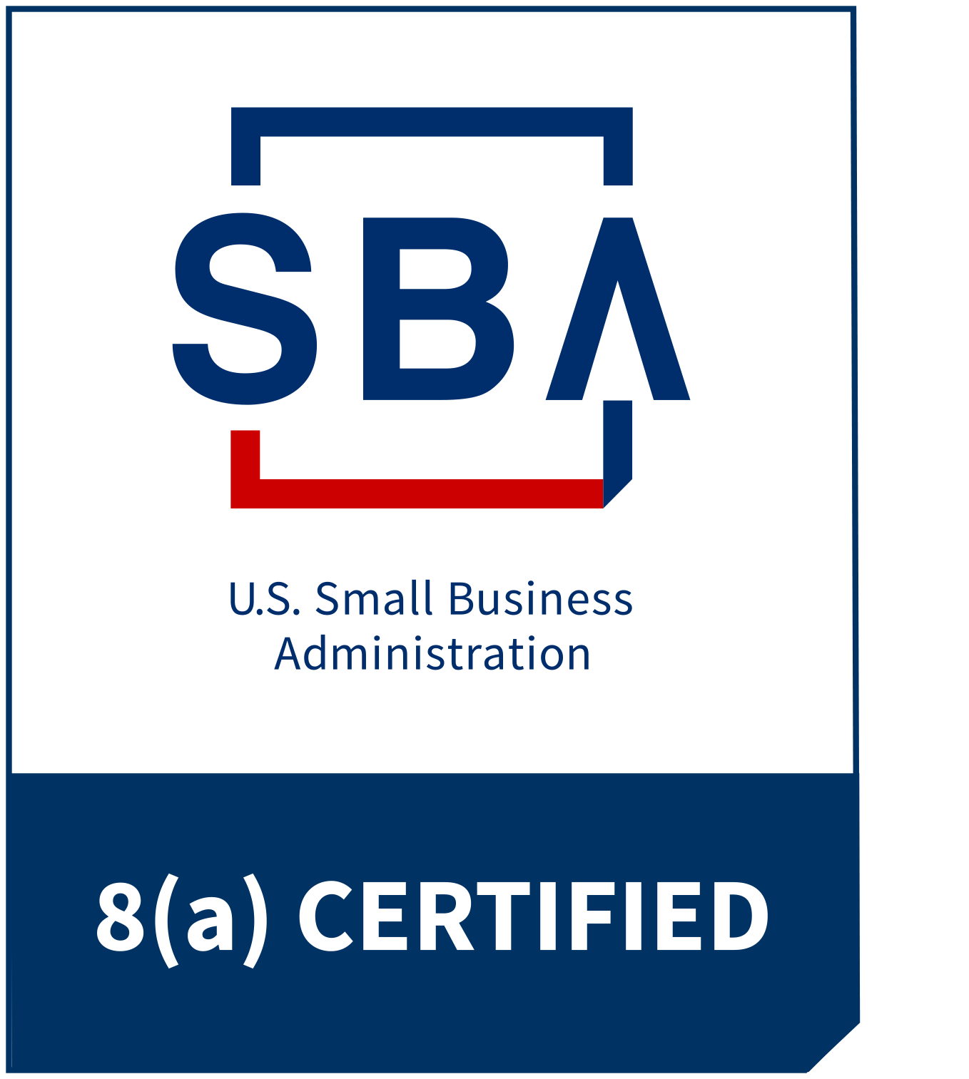 The logo for the u.s. small business administration is certified.