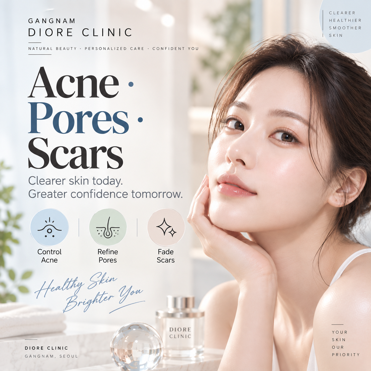 Acne · Pores · Scars