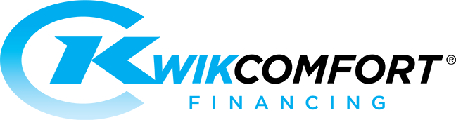 Logo for Kwik Comfort Financing, featuring a stylized 