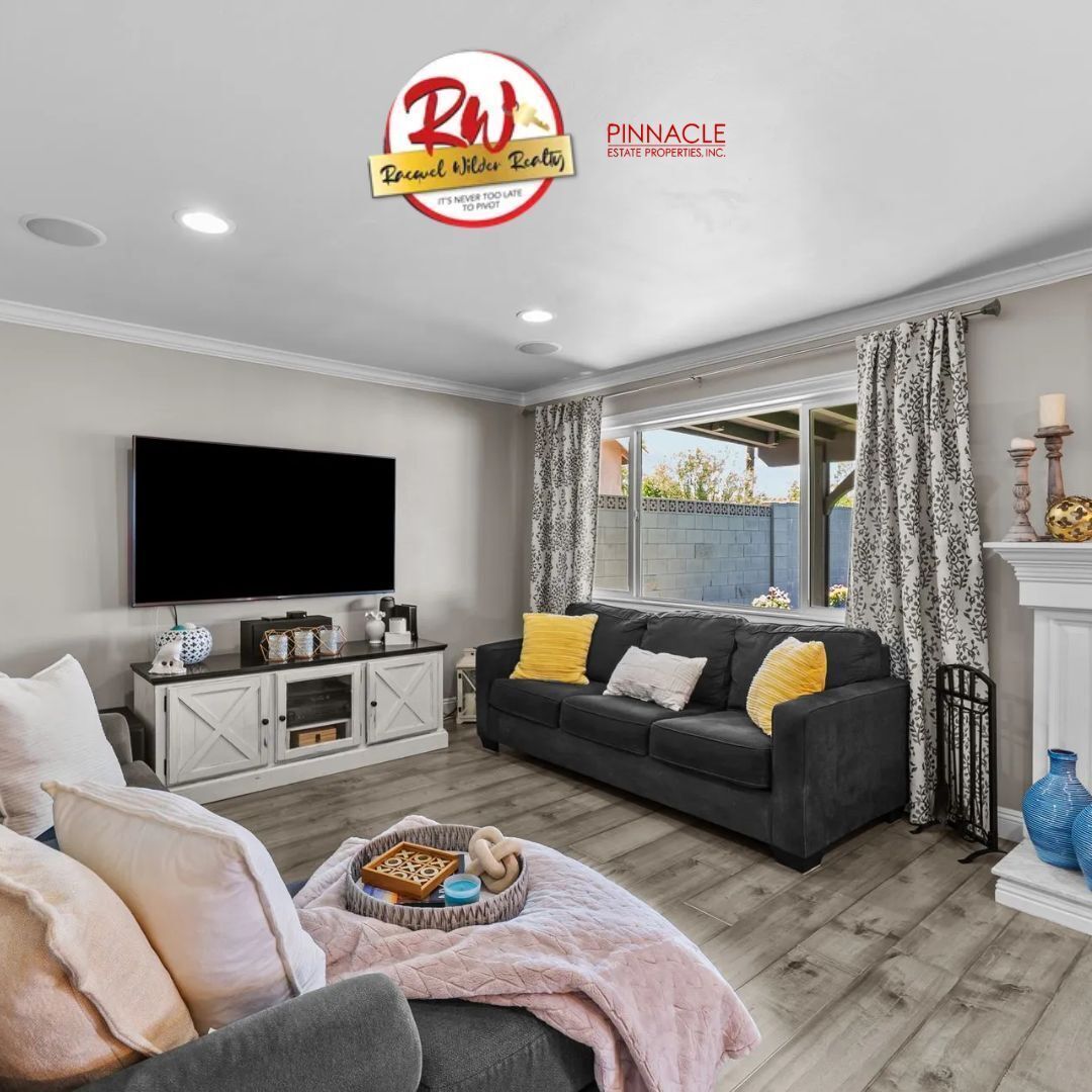 Bright, modern living room interior in a home in Santa Clarita, listed by Racquel Wilder Realty.