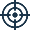 A target with a circle in the middle free icon