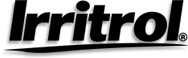 Irritrol logo in black, with a shadow and curved underline.