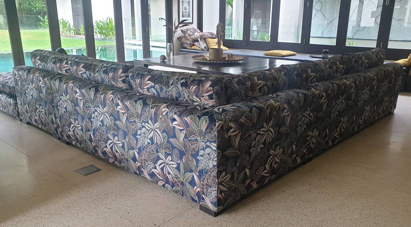 Black Patterned Lounge — Coastal Coverings In Smithfield, QLD