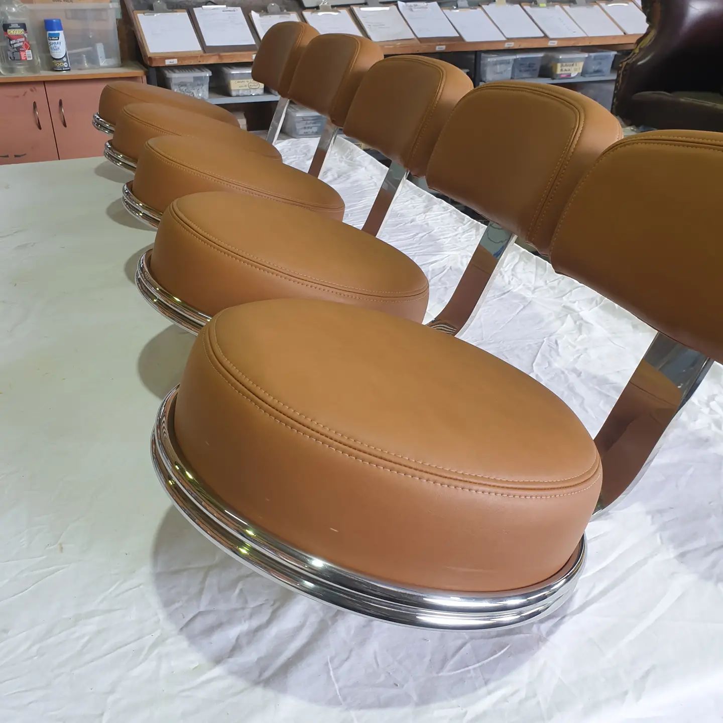 New Upholstery on the Swivel Chairs — Coastal Coverings In Smithfield, QLD