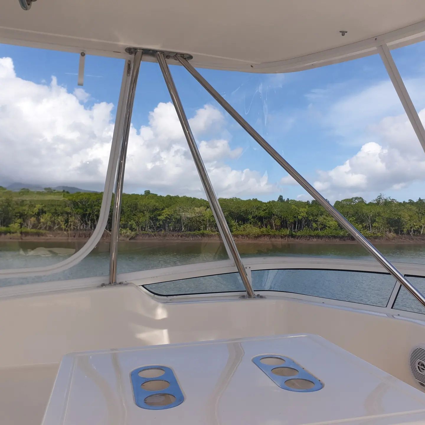 Dining Table on the Boat — Coastal Coverings In Smithfield, QLD
