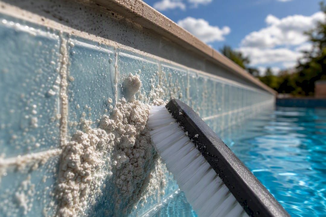 Calcium nodules on pool tile
