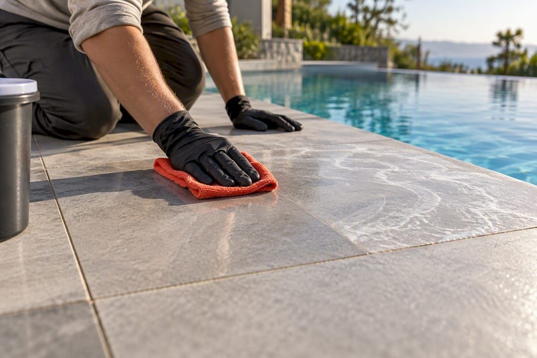 Cement haze remover on tile
