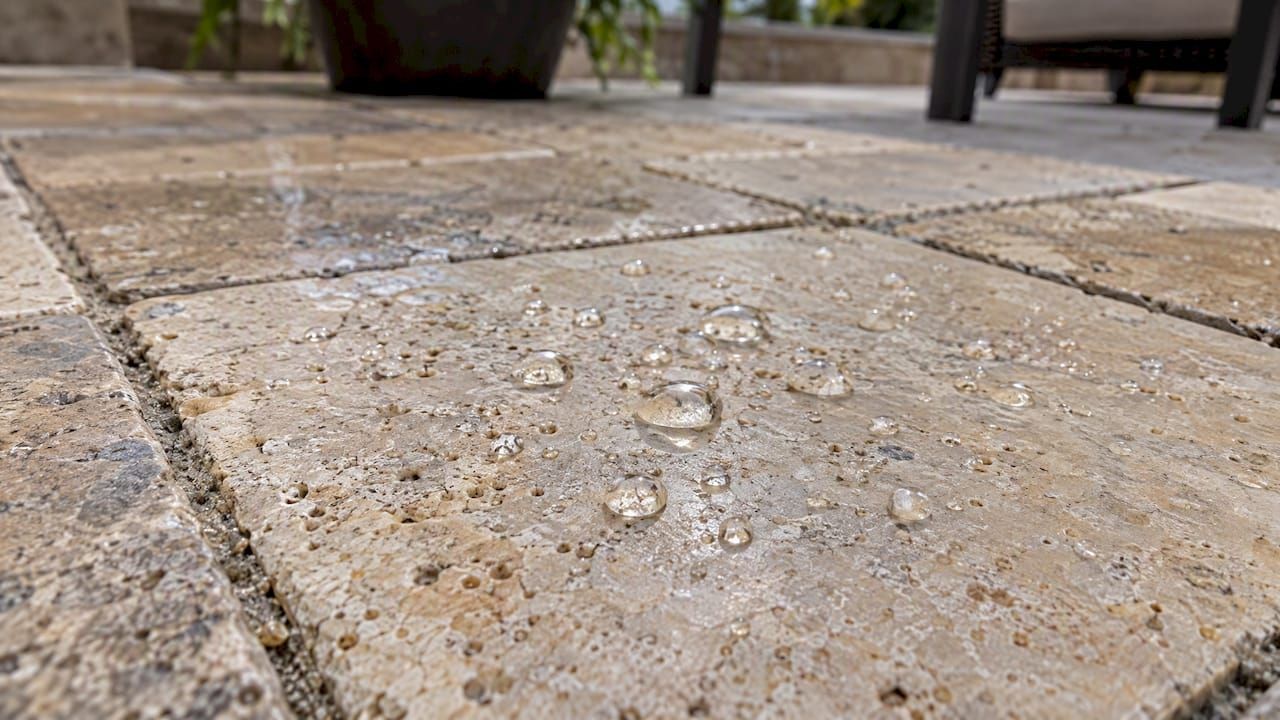 Cleaning natural stone patio pavers