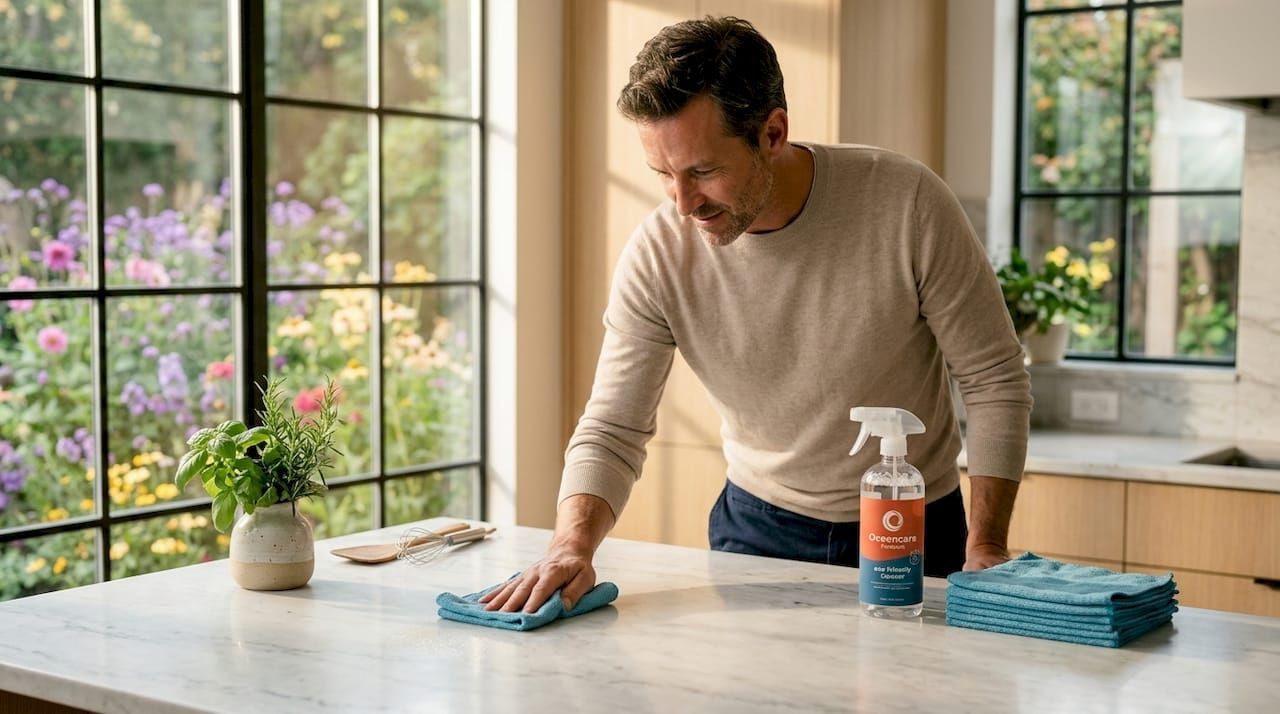 Open windows while cleaning home