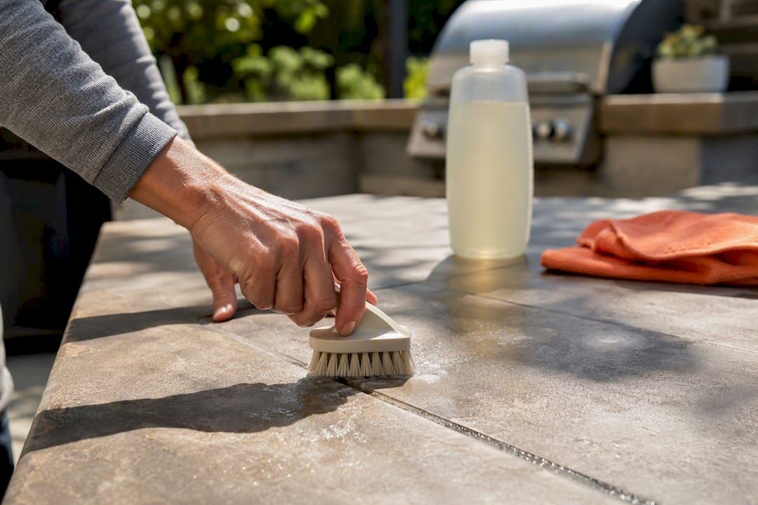 Removing epoxy grout haze from tile
