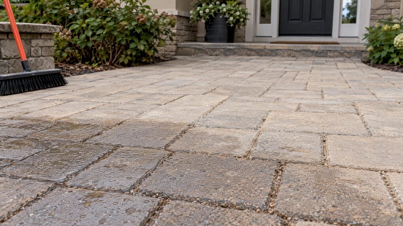Restoring faded concrete pavers