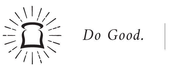 A black and white logo for a bakery called do good.