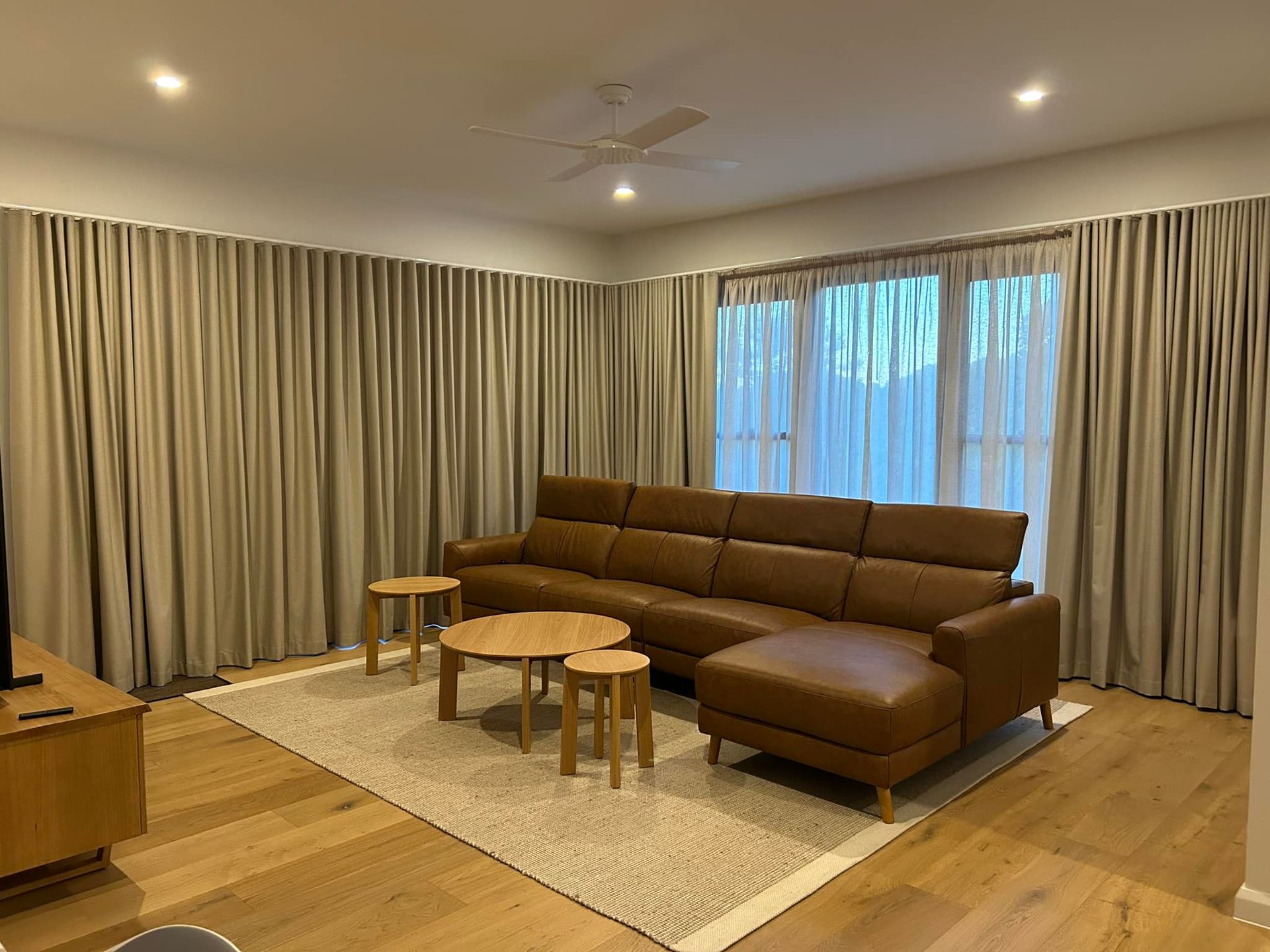 A Living Room with Curtains — Lismore Curtains & Blinds In Lismore, NSW
