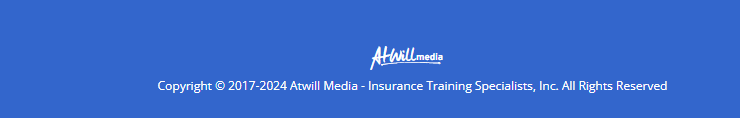 A blue background with white text that says copyright on it.