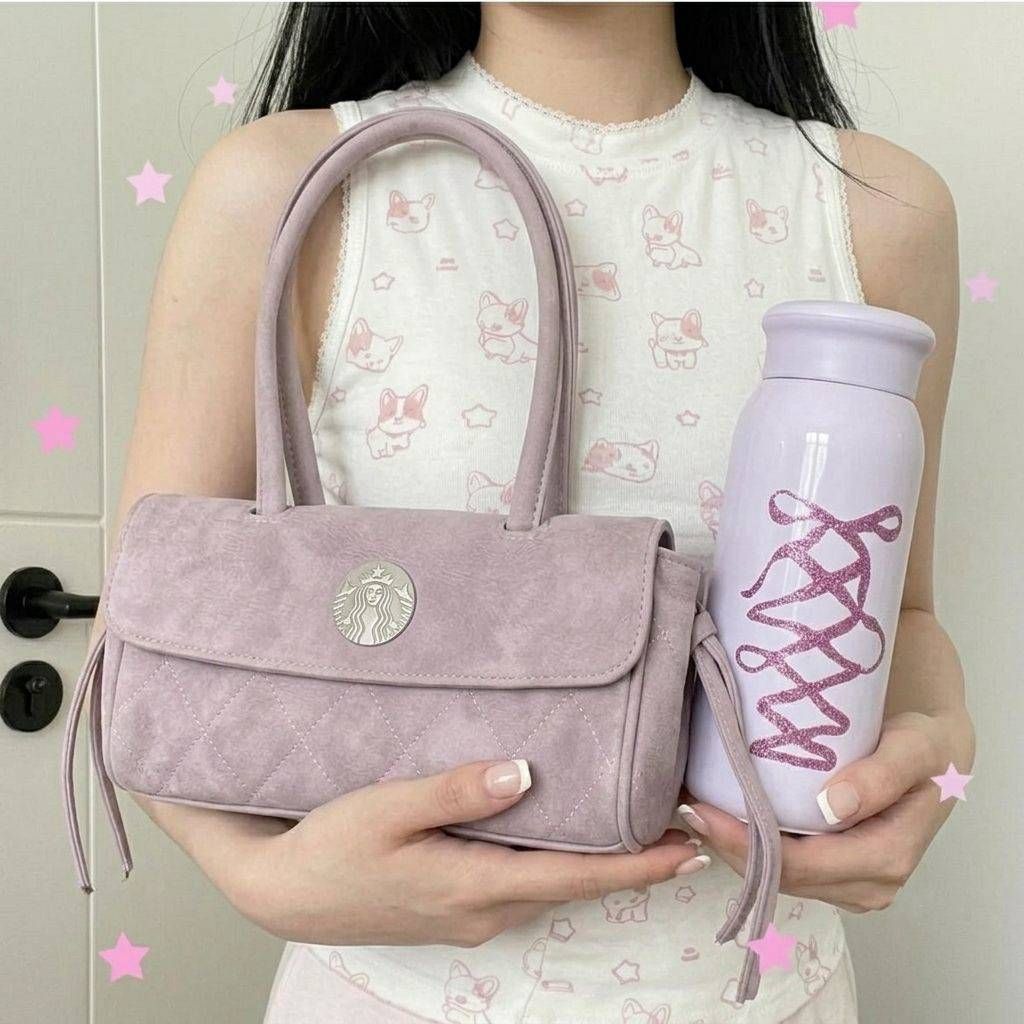 正貨?【STARBUCKS 星巴克】朋克芭蕾系列 閃耀絲帶不鏽鋼杯（附小包）355ml