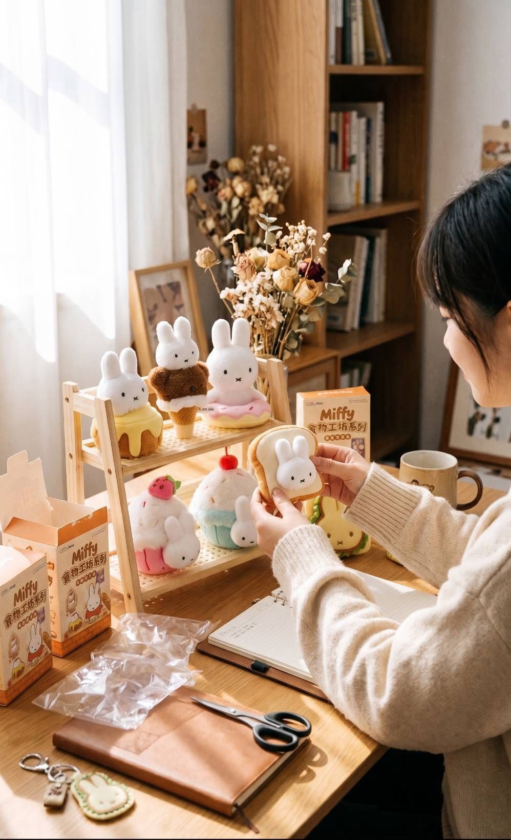 正品✨️Miffy 米菲食物工坊毛絨吊飾盲盒|鑰匙圈包包吊飾