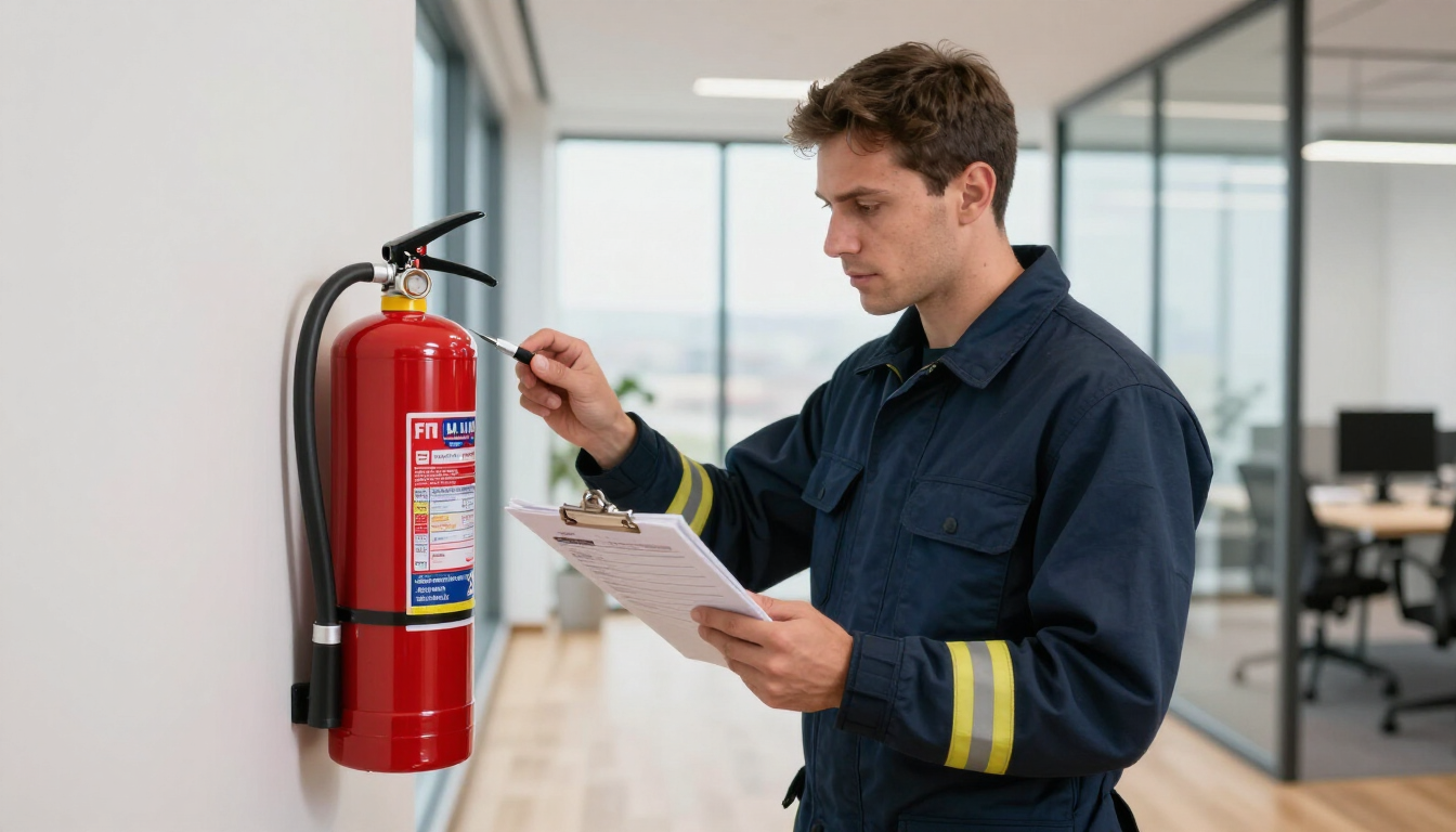 Eftersyn af brandslukker i virksomhed