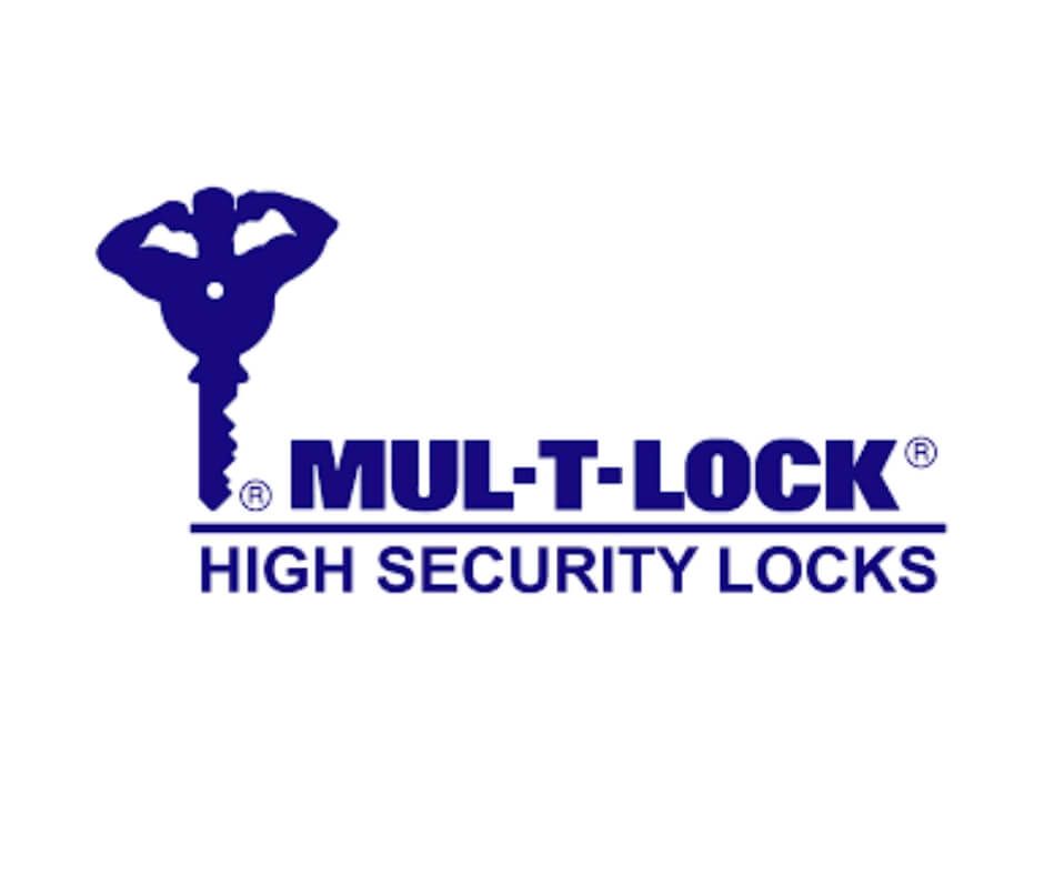 Mul-T-Lock logo with purple key icon and “HIGH SECURITY LOCKS” text