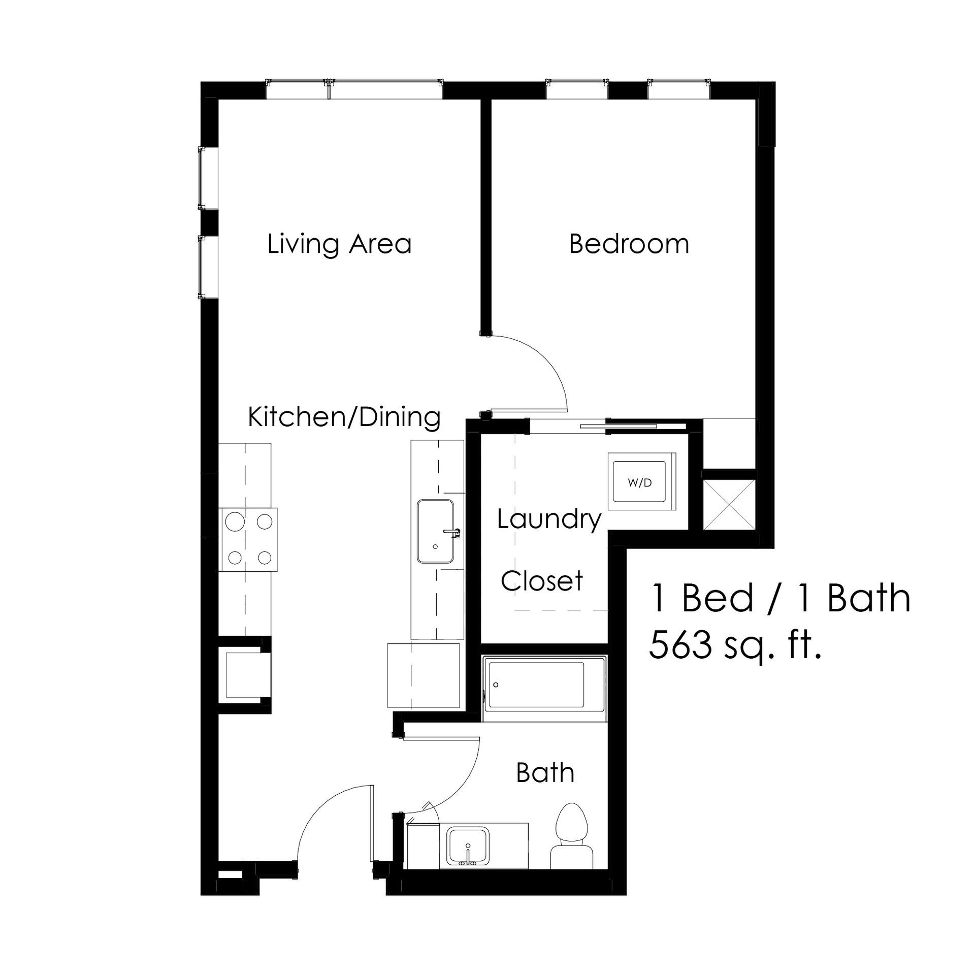 The Earl 1 Bed 1 Bath Bismarck Apartment