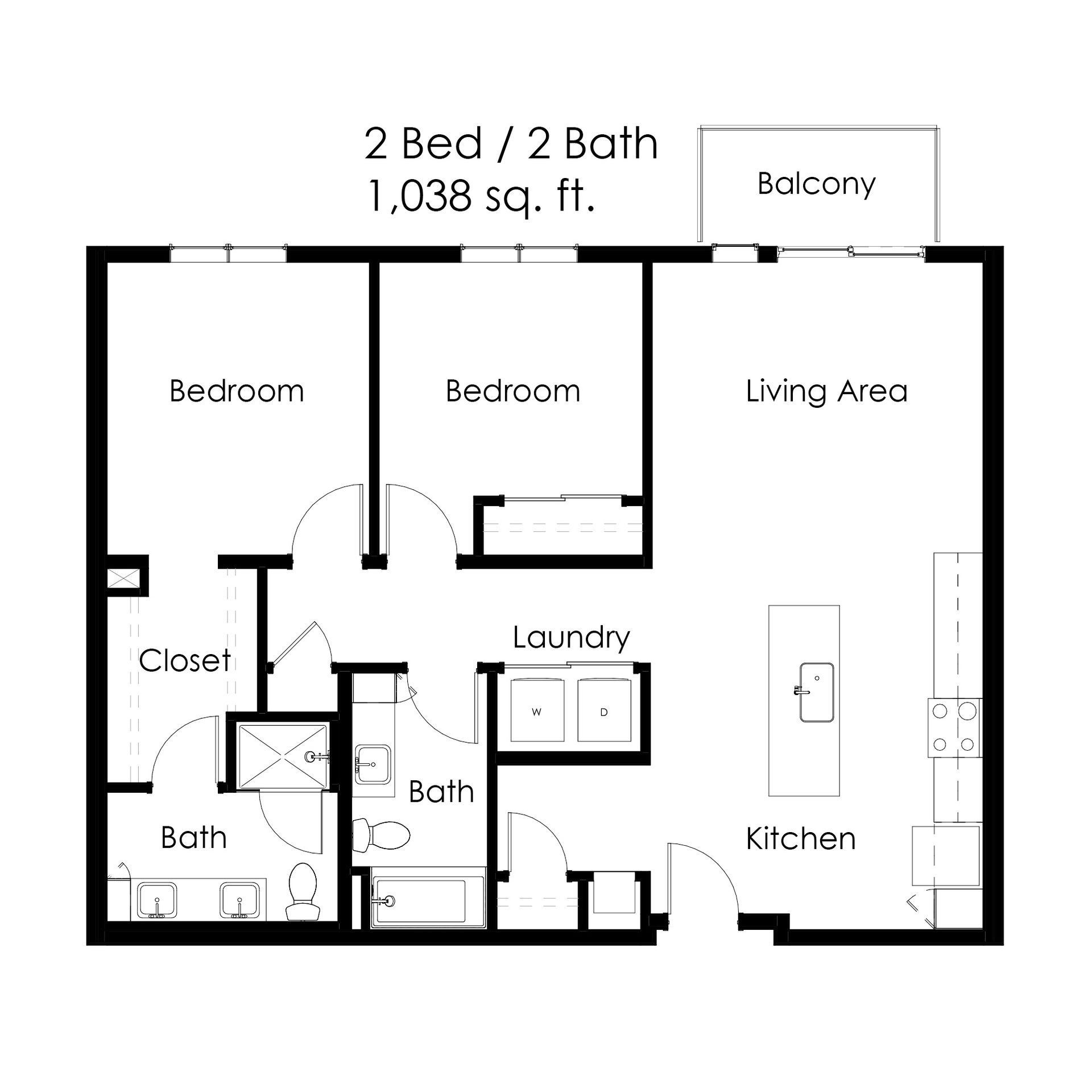 The Earl 2 Bed 2 Bath Bismarck Apartment