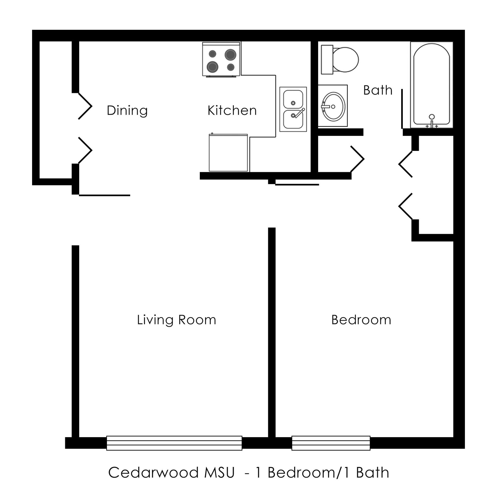 IMM Cedarwood MSU Apartments 1 Bed 1 Bath Minot North Dakota Apartments