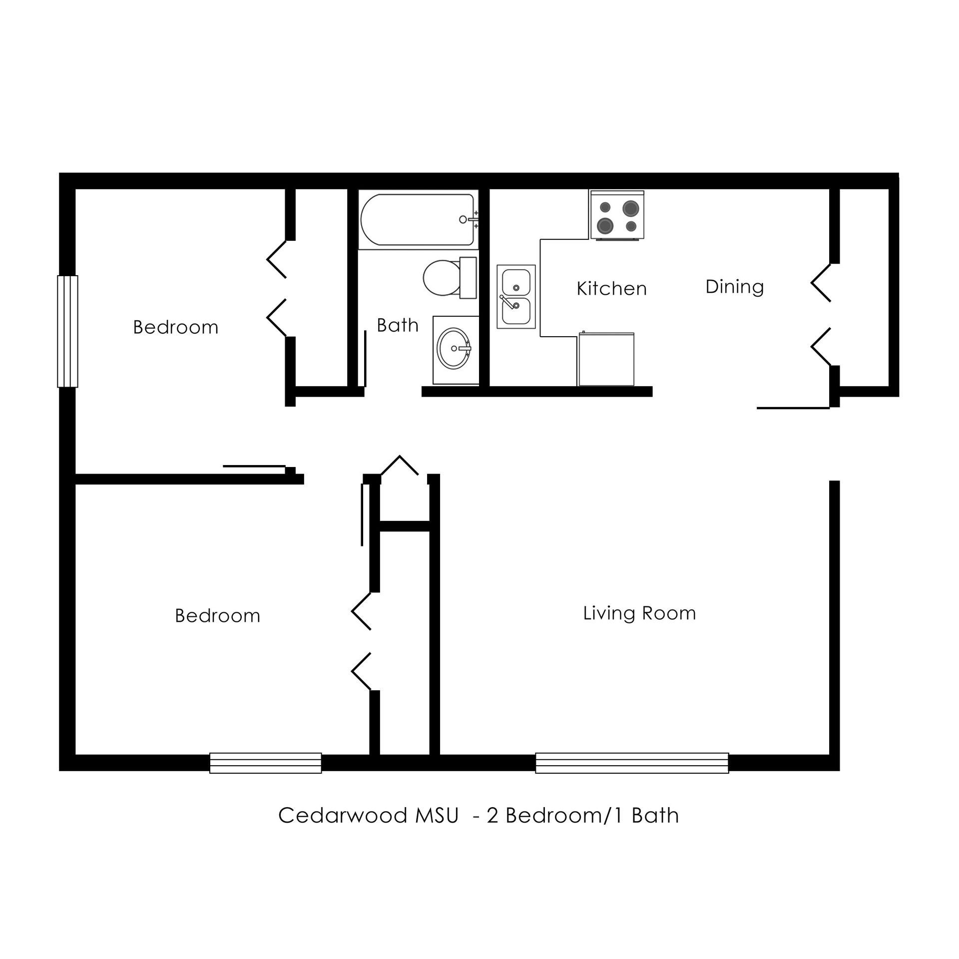 IMM Cedarwood MSU Apartments 2 Bed 1 Bath Minot North Dakota Apartments
