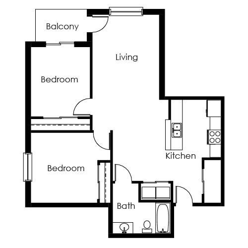 Maple Creek 2 Bed Apartment at IMM Apartments in Fargo North Dakota
