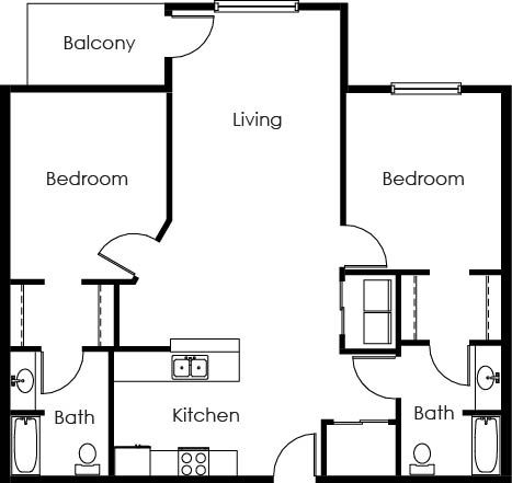Maple Creek 2 Bed Apartment at IMM Apartments in Fargo North Dakota