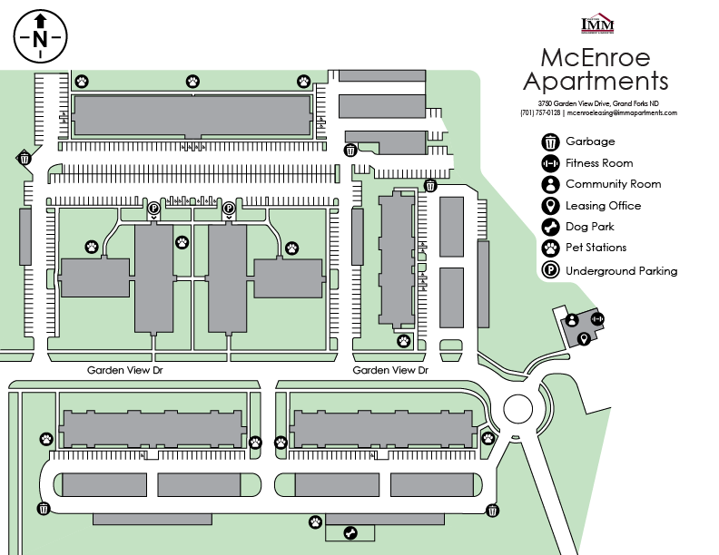 Property Map of McEnroe Place Apartments at IMM Apartments in Grand Forks North Dakota