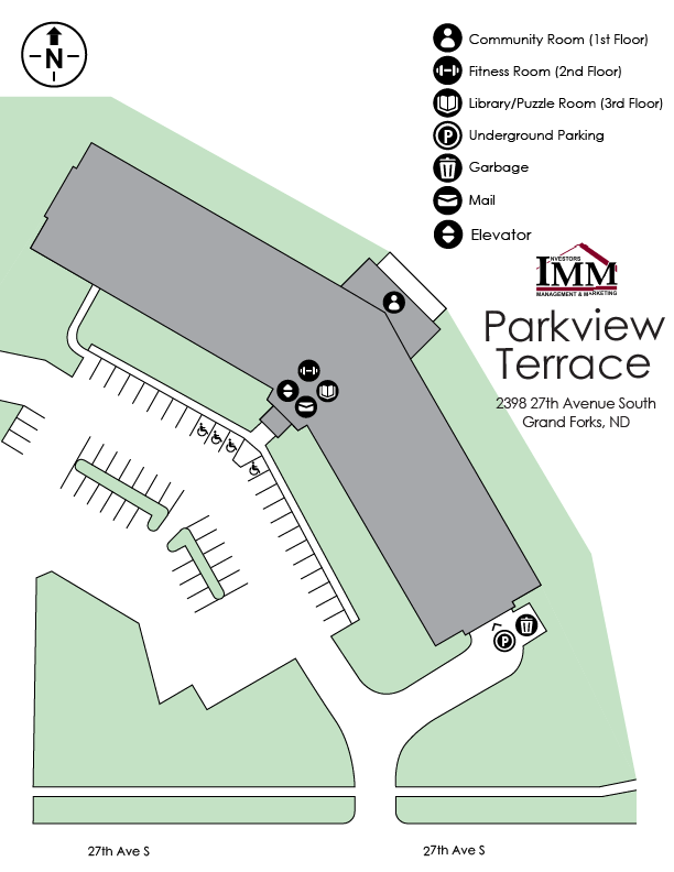 Parkview Terrace Property Map in Grand Forks North Dakota
