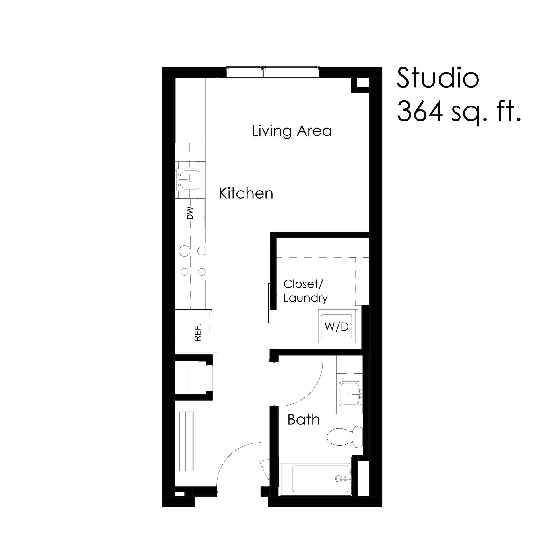 The Earl Studio 1 Bath Bismarck Apartment