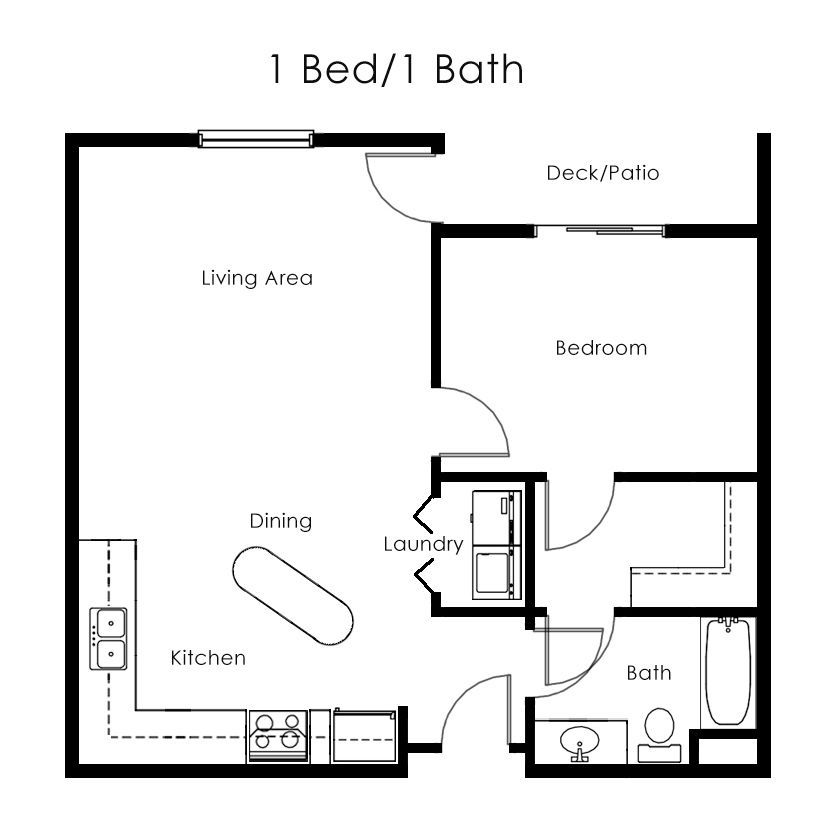 West Creek 1 Bed 1 Bath Fargo Apartment